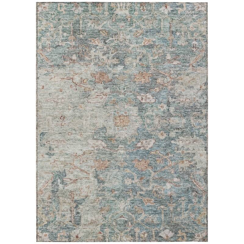 HomeRoots Oriental Traditional Rectangle Outdoor Rug