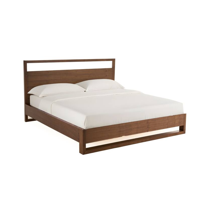 HomeRoots Brown Wood And California King Bed Frame