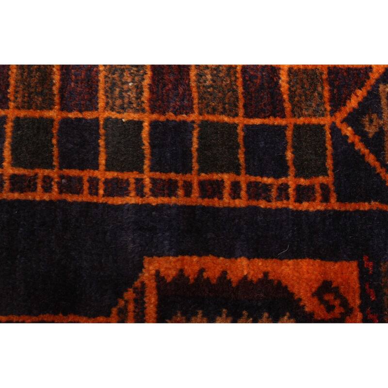 ECARPETGALLERY Hand-knotted Teimani Dark Navy Wool Rug - 3'0 x 4'9