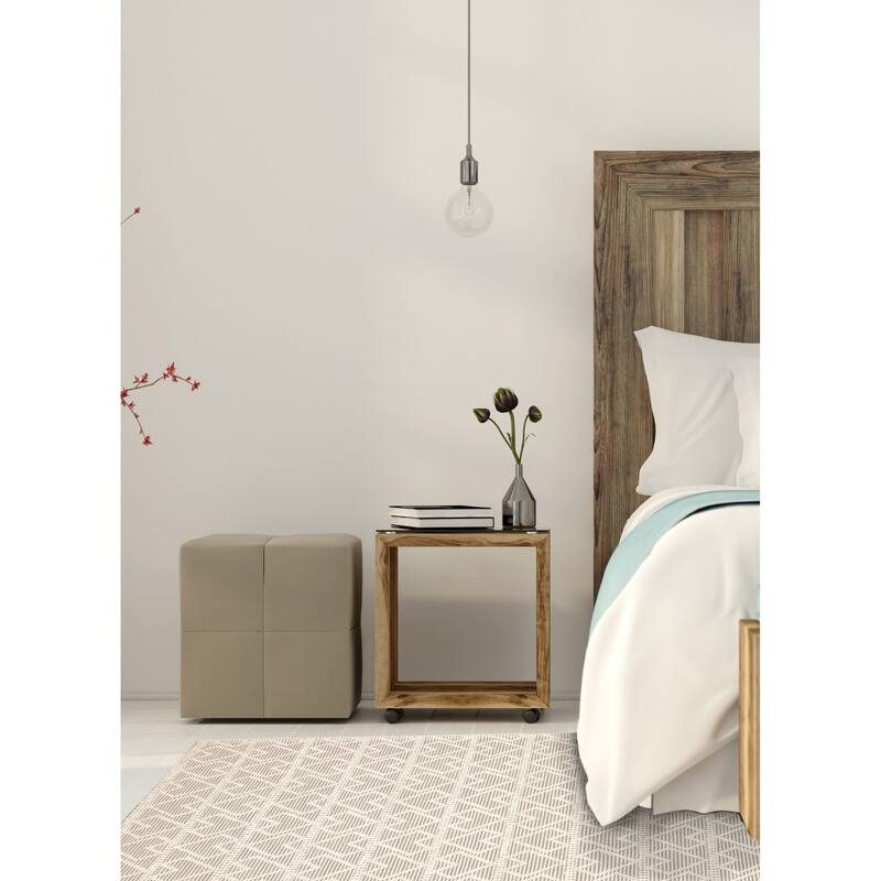 ECARPETGALLERY Braid weave Sienna Cream Wool Rug - 5'0 x 8'2