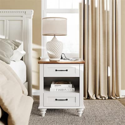 Side Table with 2 Drawers