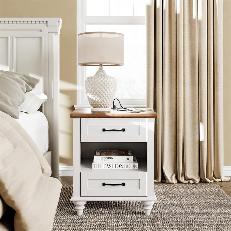 Side Table with 2 Drawers
