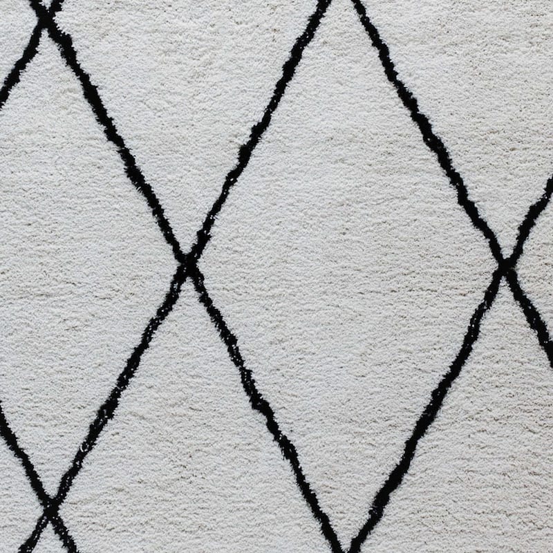 Shag Style Diamond Trellis Area Rug