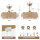preview thumbnail 11 of 21, 19.69'' Boho Rattan Caged Ceiling Fan