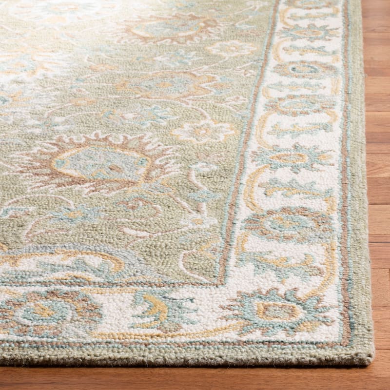 SAFAVIEH Handmade Blossom Riki Modern Floral Wool Rug