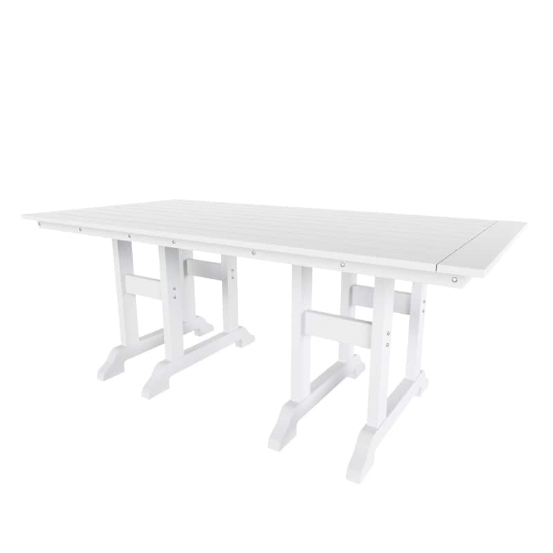 Polytrends Laguna Hdpe All Weather Outdoor Patio 71" Rectangular Dining Table