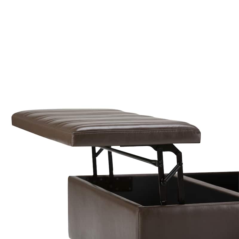 WYNDENHALL Tyler 36 inch Wide Contemporary Square Table Ottoman