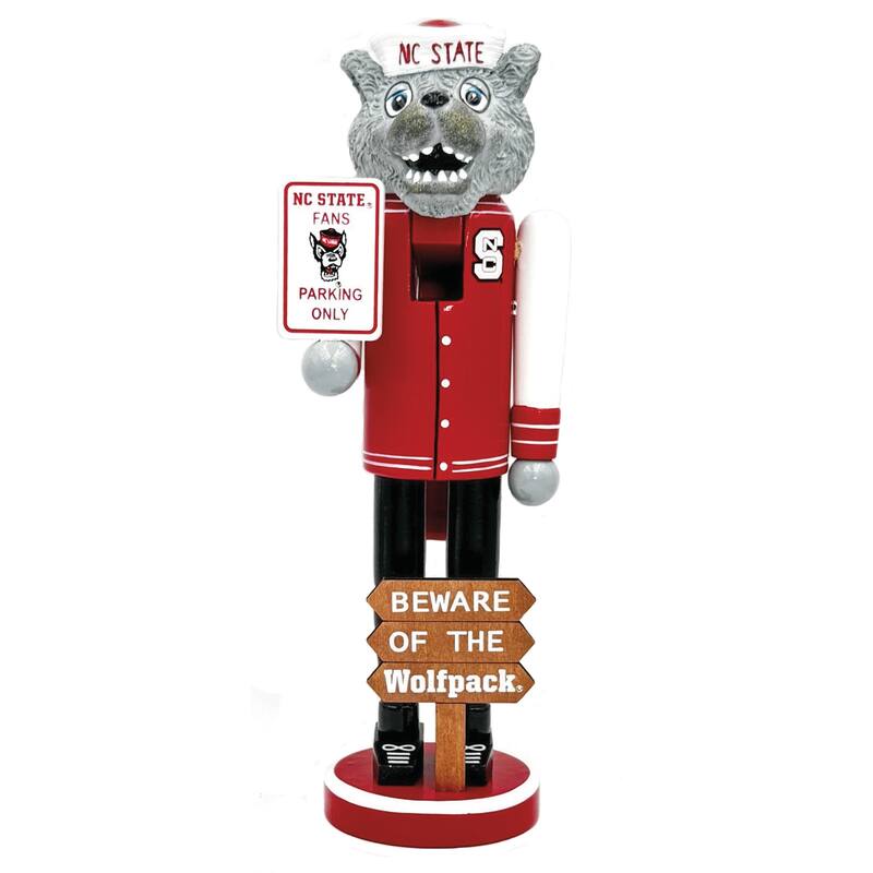 12" North Carolina State Beware of the Wolfpack Nutcracker