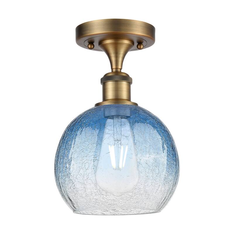 Innovations Lighting Endless Possibilities Ballston - Brookhaven Globe - 1 Light 8" Semi-Flush Mount