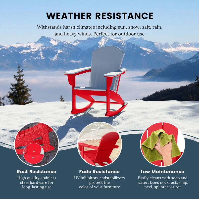 Laguna Hdpe All Weather Outdoor Patio Rocking Chair (Set of 2)