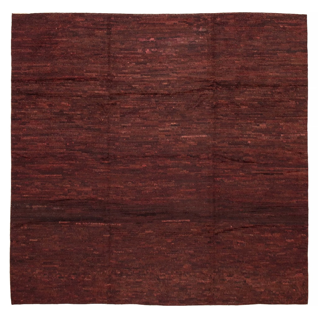 ECARPETGALLERY Hand-knotted Finest Peshawar Ziegler Burgundy Wool Rug - 9'10 x 9'8