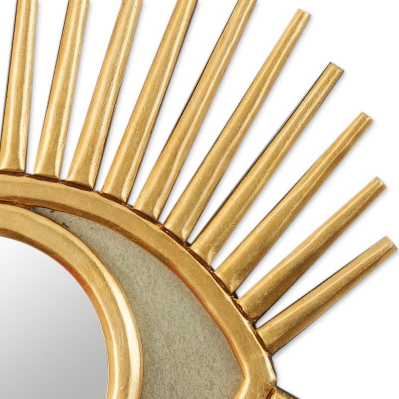 Novica Handmade Suns Glance Wood And Glass Wall Mirror