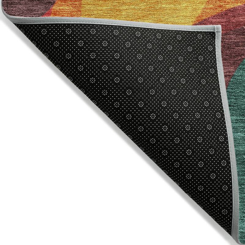Machine Washable Indoor/Outdoor Casual Contemporary Chantille Rug