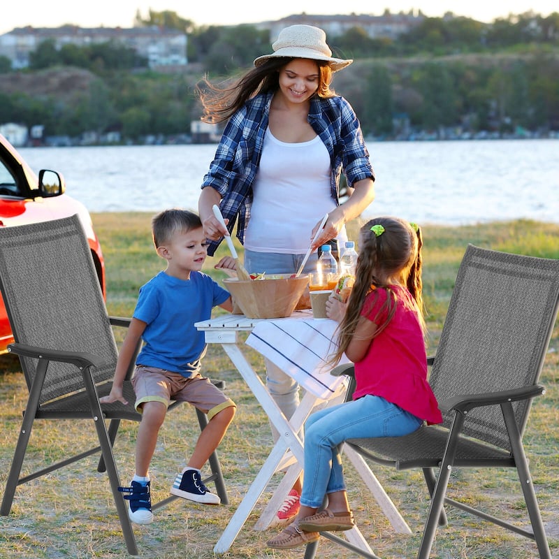 Aoodor Set of 4 Patio Folding Chairs
