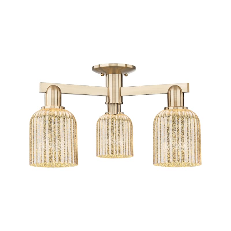 Innovations Lighting Downtown Urban - Bridal Veil - 3 Light 23" Semi-Flush Mount Light