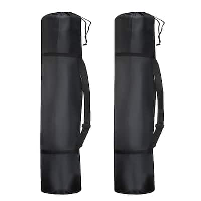 2Pcs 51" Camp Chair Replacement Bag Folding Camping Chair Carry Bag with Strap - Black - 51 Inch