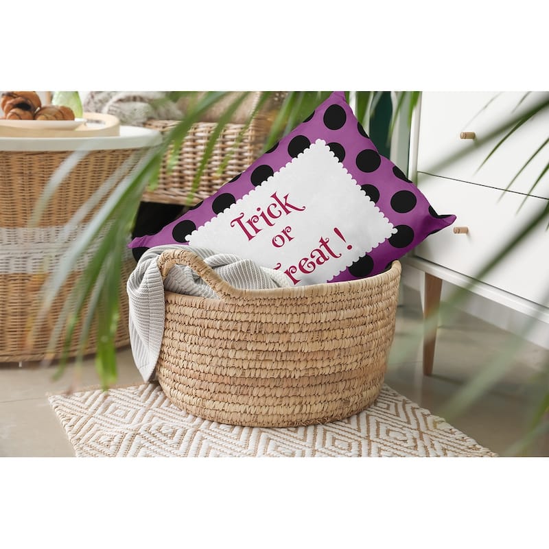 Halloween Trick or Treat Dots Accent Pillow