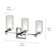 preview thumbnail 9 of 7, Kichler 55097 Giarosa 3 Light 22" Wide Bathroom Vanity Light