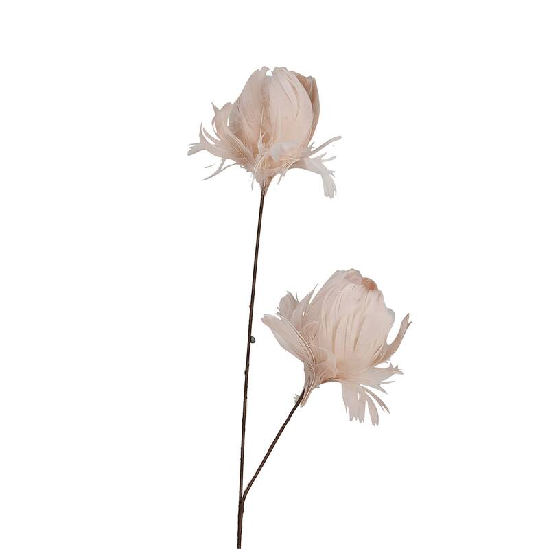 Organic Feather Flower Stem Décor
