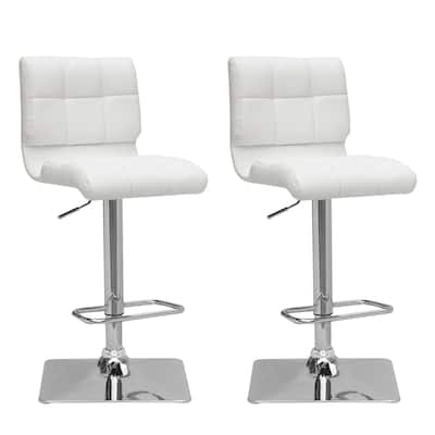 Set of 2 Hudson Adjustable Bar Stools with Swivel Seat