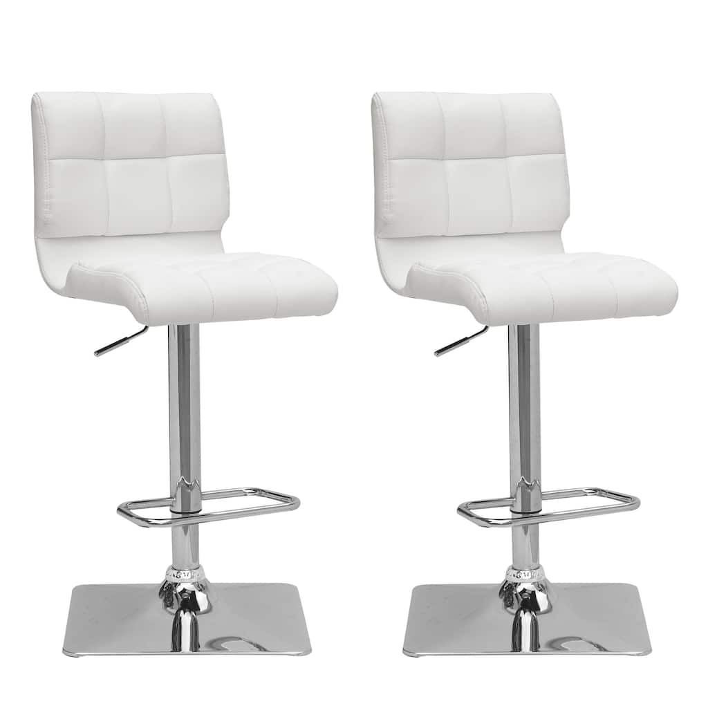 Set of 2 Hudson Adjustable Bar Stools with Swivel Seat