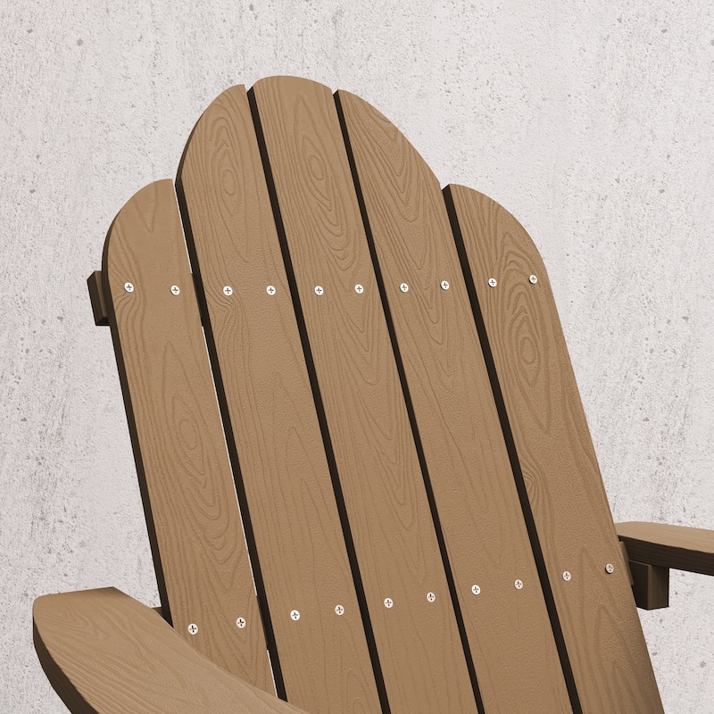 LUE BONA Patio HDPS Adirondack Chair Plastic Weather Resistant Outdoor Chairs Set of 4 - 30 in.W x 35 in.D x 36.5 in.H