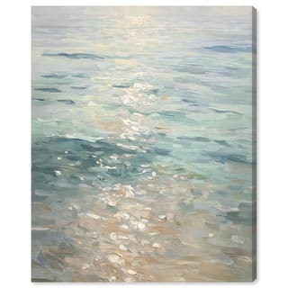 Sea Sunset Coastal Decor Canvas Print by Art Remedy