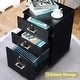preview thumbnail 22 of 22, 3-Drawer Rolling Wood File Cabinet with Lock