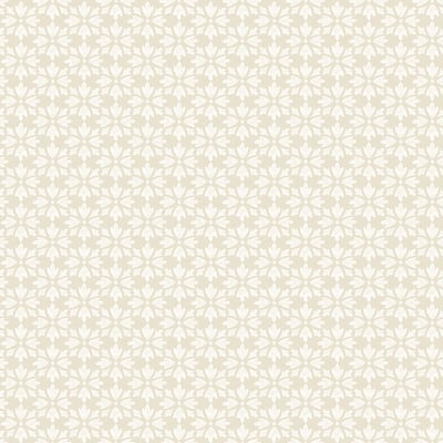 Chesapeake Phlox Khaki Floral Stamp Wallpaper