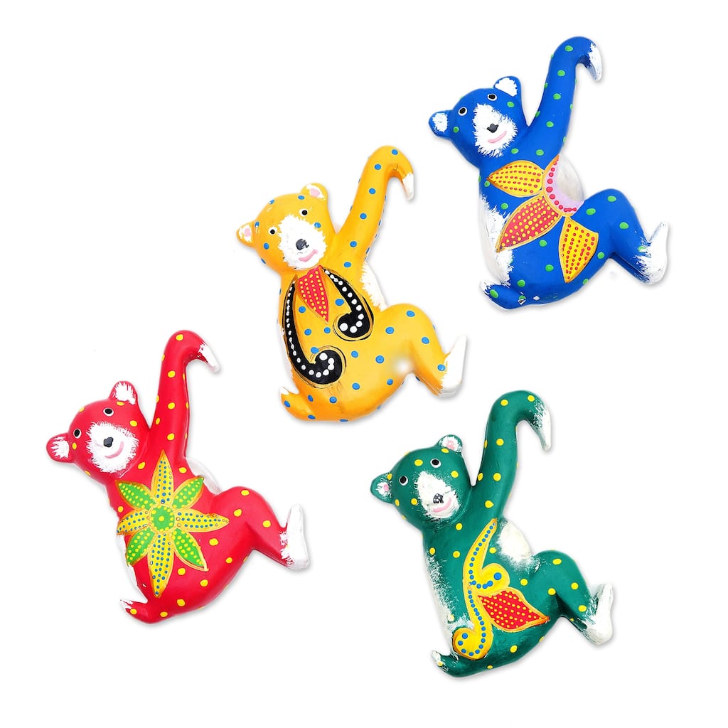 Novica Handmade Island Bears Wood Ornaments (Set Of 4)