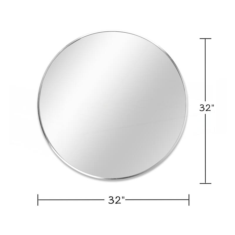 32 Inch Metal Framed Round Bathrrom Mirror