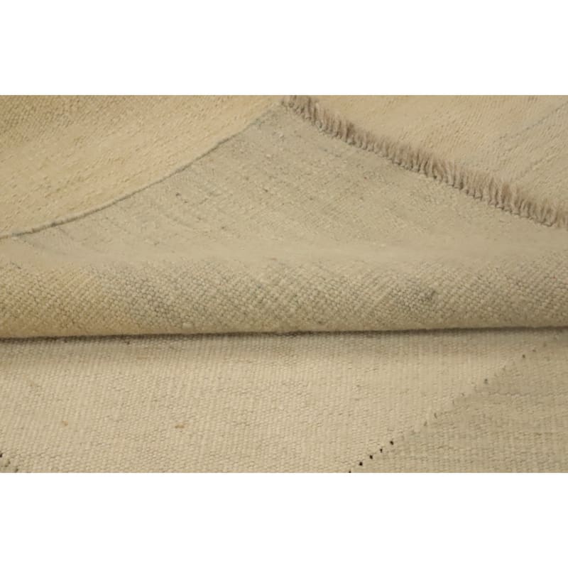 Hand Woven Oriental 100% Wool Carpet Southwestern Modern Multi-Colored Kilim Runner Rug - 9' 11'' X 2' 9''