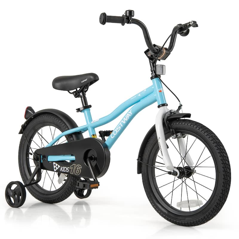 Dual Brakes Kids Bike with Adjustable Seat and Removable Training Wheels for Boys or Girls
