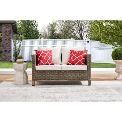 50.4'' Wicker Outdoor Patio Sofa with Cushions