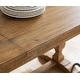 preview thumbnail 15 of 16, 74.8-inch Long Vintage Farmhouse Dining Table for 6-8 People,Sturdy Wooden Frame,Solid Wood Double Pedestal Legs