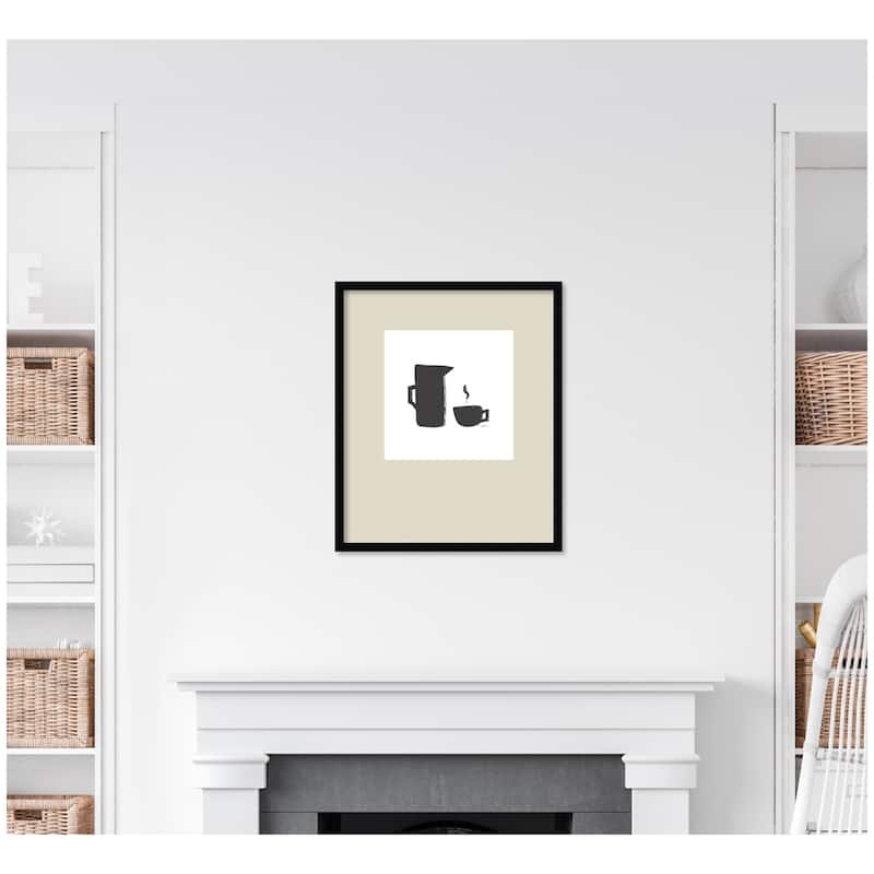 Kate and Laurel Coffee by Gabrielly Guedes Framed Wall Art Print