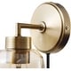 preview thumbnail 6 of 5, 1-light bedroom light brass mounted light metal wall light