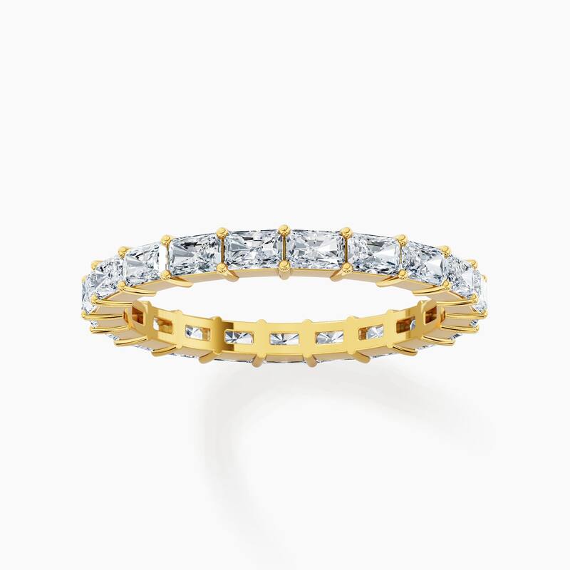 Auriya 14k Gold Radiant East-West Lab Grown Diamond Eternity Band 2.10 - 8.25 ct. tw. (F-G, VS)