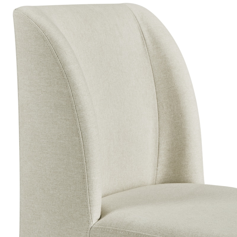 Yaheetech 2pcs Modern Upholstered Dining Chairs With Metal legs, Beige