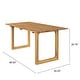 preview thumbnail 10 of 8, Christopher Knight Home - Mykonos Solid Acacia Wood Outdoor Dining Table with Slatted Tabletop and Square Sled Legs