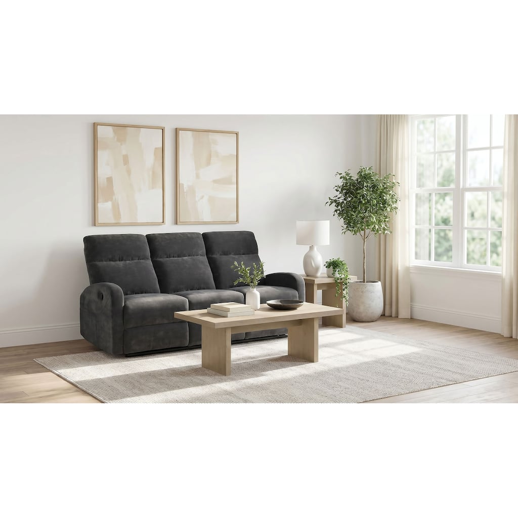 Hamilton Chenille Upholstered Manual Reclining Sofa