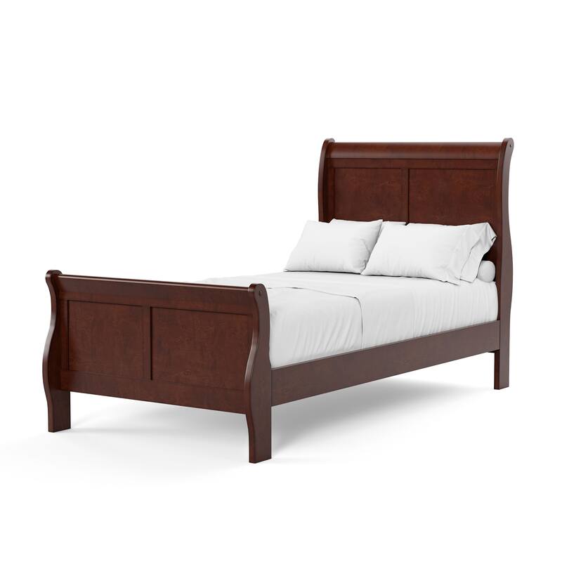 Furniture of America Mayday Traditional Solid Wood Kids 4-Piece Sleigh Bedroom Set