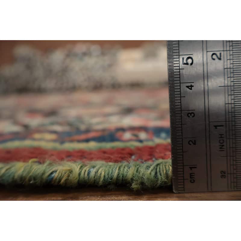 Hand Knotted Oriental 100% Wool Carpet Traditional Floral Red Mahal Area Rug - 12' 0'' X 9' 0''