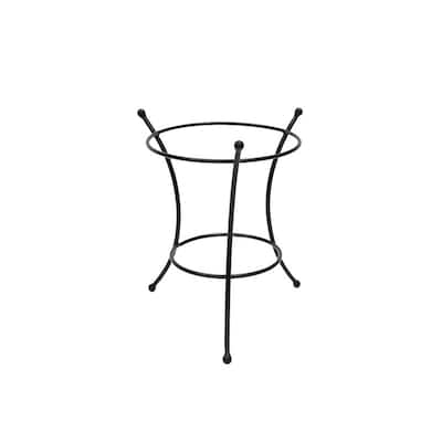 Achla Designs Multi-Use Stand for Planter, Birdbath, Gazing Ball, 14 Inch Tall, Black Powder Coat Finish