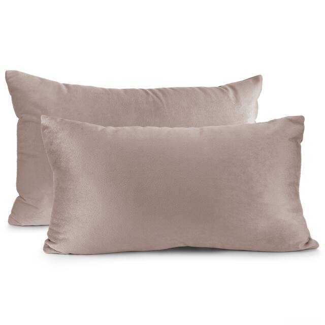 Porch & Den Cosner Microfiber Velvet Throw Pillow Covers (Set of 2)