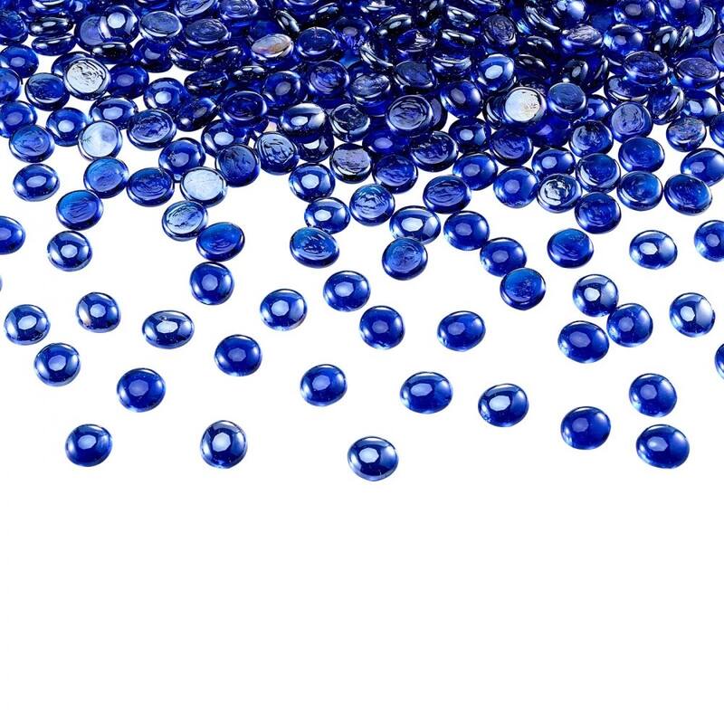 Cobalt Blue Fireproof Fire Glass Beads Heat Resistant 20 lbs. - 3/4 inch