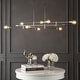 preview thumbnail 17 of 24, Cato Modern Iron Arm-Adjustable LED Chandelier, Chrome by JONATHAN Y