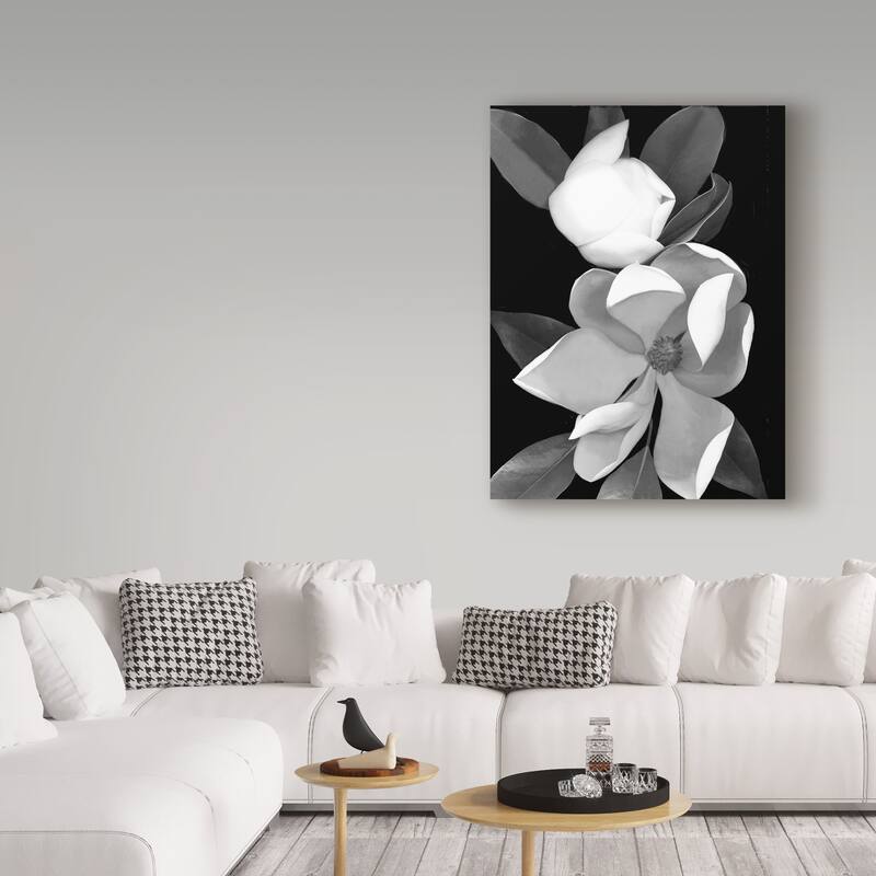 Susan S. Barmon 'White Magnolia Black And White' Canvas Art