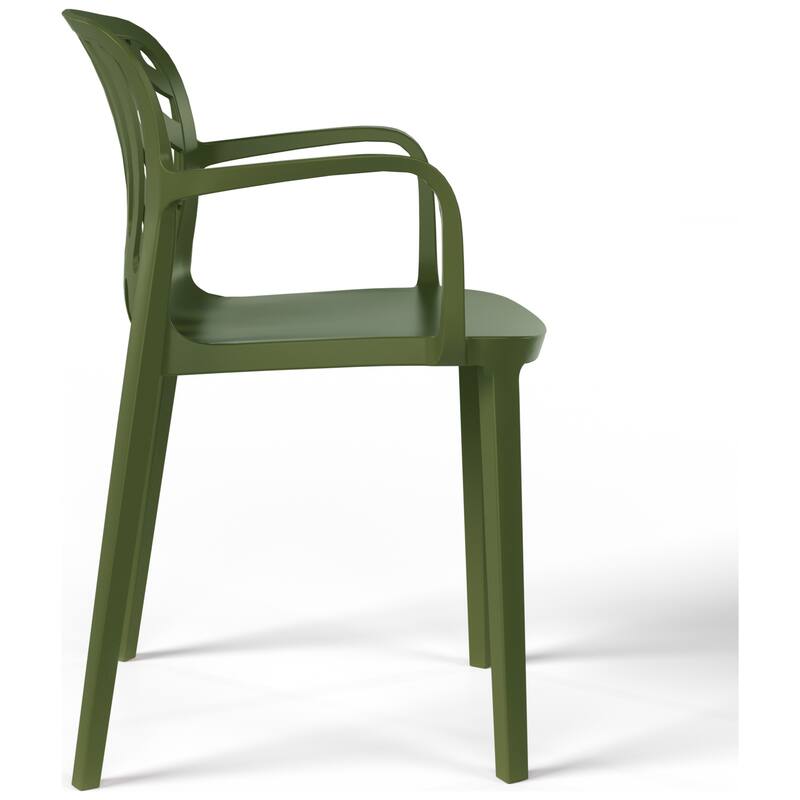 Frond and Form 4-Person Outdoor Patio Square Dining Set