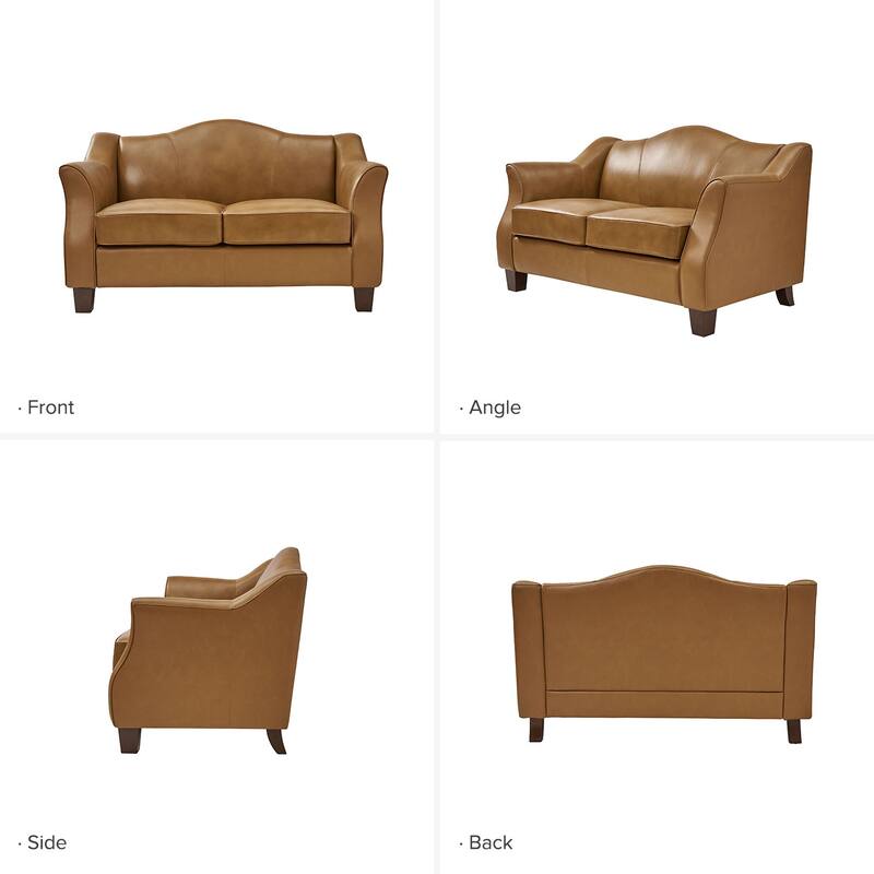 Franco Traditional 60" Wide Genuine Leather Sofa by HULALA HOME